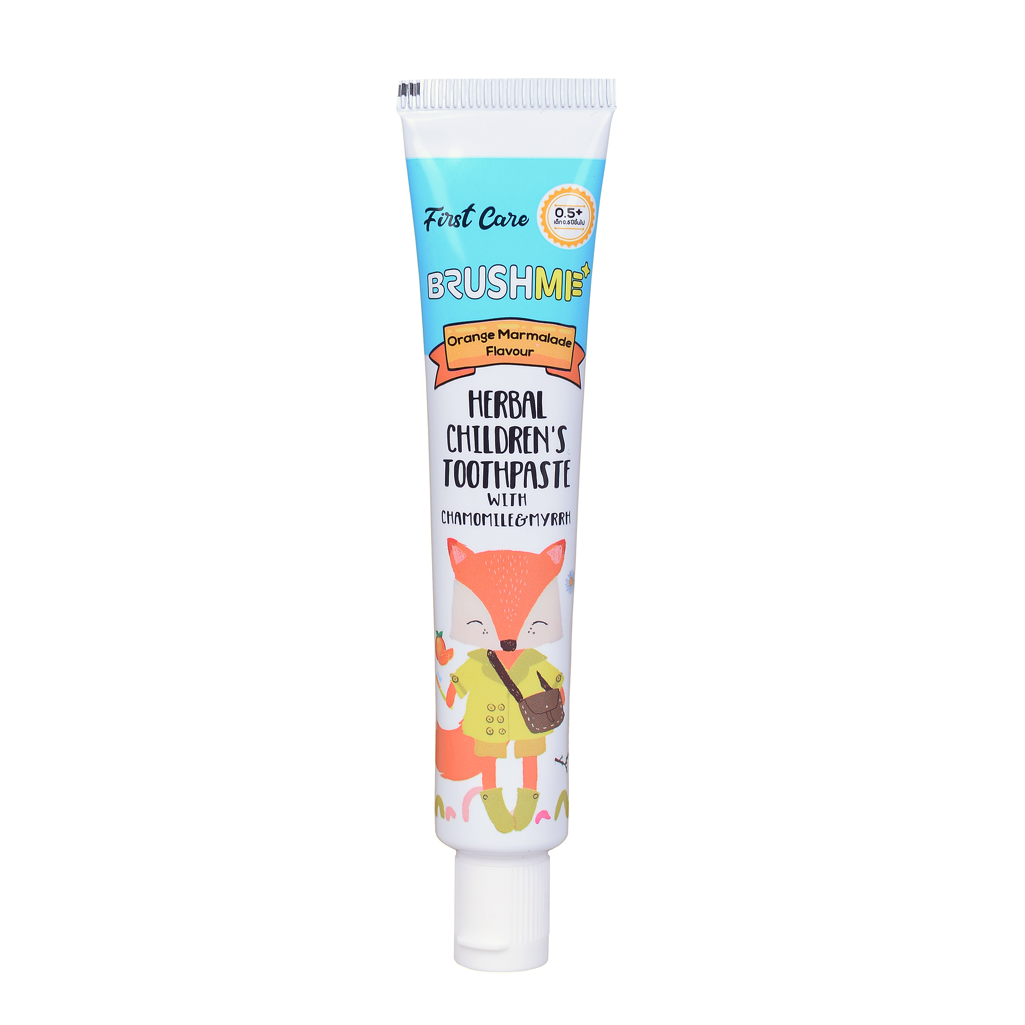 Детская зубная паста из Тайланда со вкусом апельсиновой мармеладки Herbal Children's Toothpaste BRUSHME 40 гр. таиланд